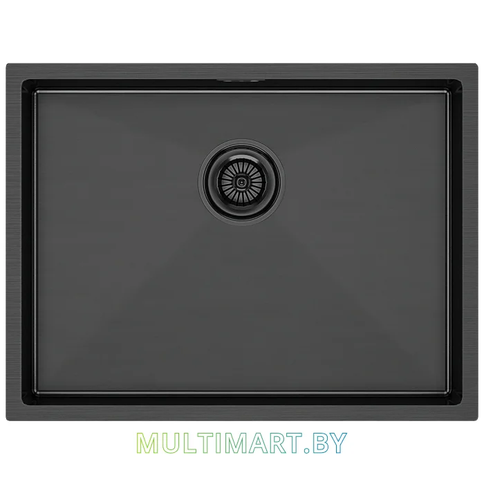 Кухонная мойка Paulmark Next PM215844-GM (вороненая сталь)
